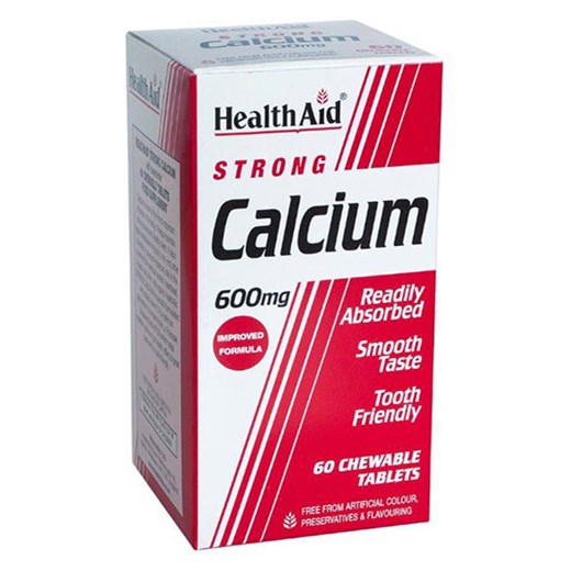 HEALTH AID Calcium Strong - Ασβέστιο 600mg (60 ΜΑΣΩΜΕΝΕΣ ΤΑΜΠΛΕΤΕΣ)