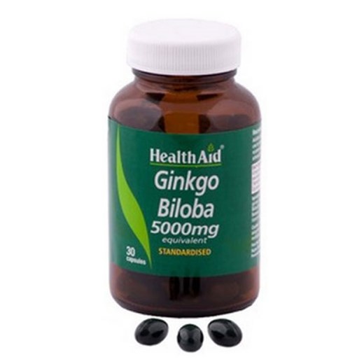 HEALTH AID Ginkgo Biloba κάψουλες - Τζίνγκο Μπιλόμπα 5000mg σε κάψουλες (30 ΚΑΨΟΥΛΕΣ)
