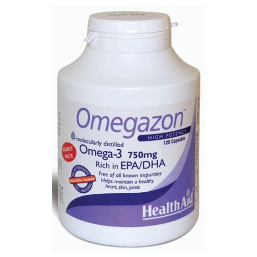 HEALTH AID Omegazon - Ωμέγα3 Λιπαρά οξέα 750mg (120 ΚΑΨΟΥΛΕΣ)