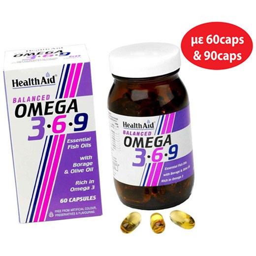 HEALTH AID Omega 3-6-9 - Ιχθυέλαια με Έλαια Μποράγκου & Ελιάς (90 ΚΑΨΟΥΛΕΣ)