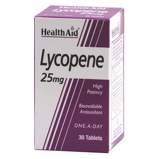 HEALTH AID Lycopene Λυκοπένιο 25mg - Αντιοξειδωτικό βιοφλαβονοειδές (30 ΤΑΜΠΛΕΤΕΣ)