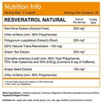 NOW FOODS RESVERATROL NATURAL with RED WINE & GREEN TEA EXTRACT (60 ΚΑΨΟΥΛΕΣ)