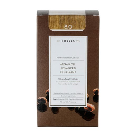 KORRES ARGAN OIL 8.0 ΞΑΝΘΟ ΑΝΟΙΧΤΟ ΦΥΣΙΚΟ ADVANCED COLORANT