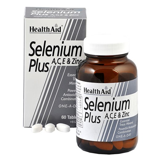 HEALTH AID Selenium Plus 200μg A,C,E & Zinc - Σελήνιο, Βιταμίνες & Ψευδάργυρος (60 ΤΑΜΠΛΕΤΕΣ)