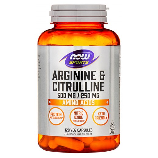 NOW FOODS ARGININE 500MG & CITRULINE 250MG (120 ΚΑΨΟΥΛΕΣ)