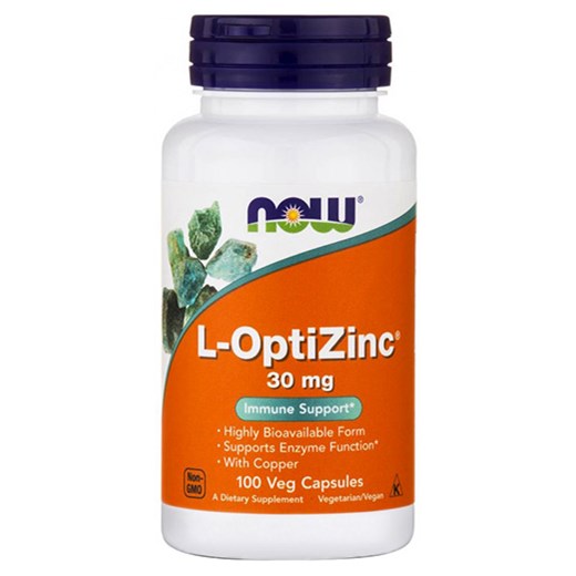 NOW FOODS L-OPTIZINC 30MG (100 ΚΑΨΟΥΛΕΣ)