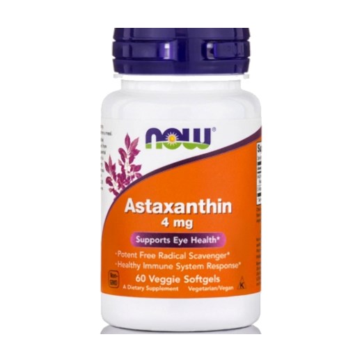 NOW FOODS ASTAXANTHIN 4mg (60 VEGGIE SOFTGELS)