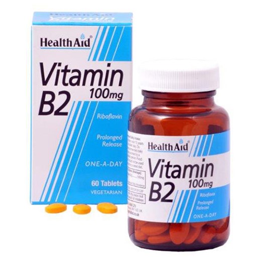 HEALTH AID Vitamin B2 - Ριβοφλαβίνη 100mg (60 ΤΑΜΠΛΕΤΕΣ)