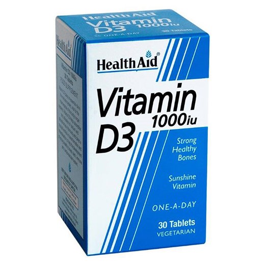 HEALTH AID VITAMIN D3 1000 IU - ΧΟΛΗΚΑΛΣΙΦΕΡΟΛΗ 1000 IU (30 ΤΑΜΠΛΕΤΕΣ)