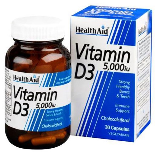 HEALTH AID VITAMIN D3 5000 IU - ΧΟΛΗΚΑΛΣΙΦΕΡΟΛΗ 5000 IU (30 ΚΑΨΟΥΛΕΣ)