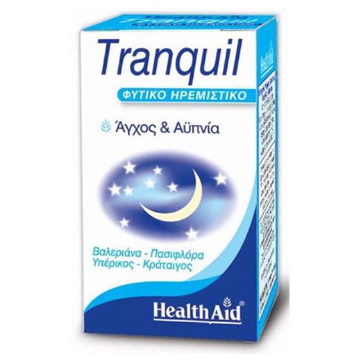 HEALTH AID Tranquil - Βαλεριάνα, Κράταιγος, Πασσιφλόρα, Υπέρικος (30 ΚΑΨΟΥΛΕΣ)