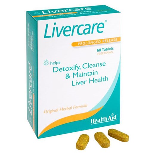 HEALTH AID Livercare - Φυσικό αποτοξινωτικό & καθαριστικό ήπατος (60 ΤΑΜΠΛΕΤΕΣ)