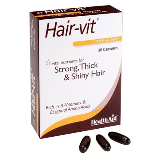 HEALTH AID Hair-Vit 30 - Συνδυασμός βιταμινών, μετάλλων & ιχνοστοιχείων (30 ΚΑΨΟΥΛΕΣ)