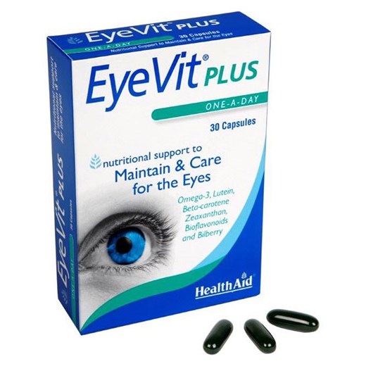 HEALTH AID EyeVit PLUS - Βιταμίνες, Λουτεϊνη, Μπίλμπερρυ, Αντιοξειδωτικά (30 ΚΑΨΟΥΛΕΣ)
