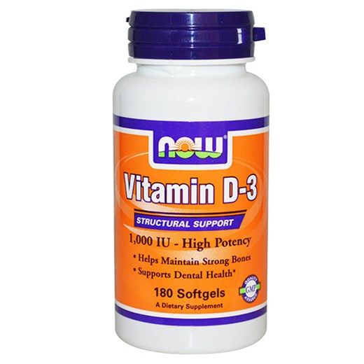 NOW FOODS ΒΙΤΑΜΙΝΗ D3 1000IU (180 ΜΑΛΑΚΕΣ ΚΑΨΟΥΛΕΣ)