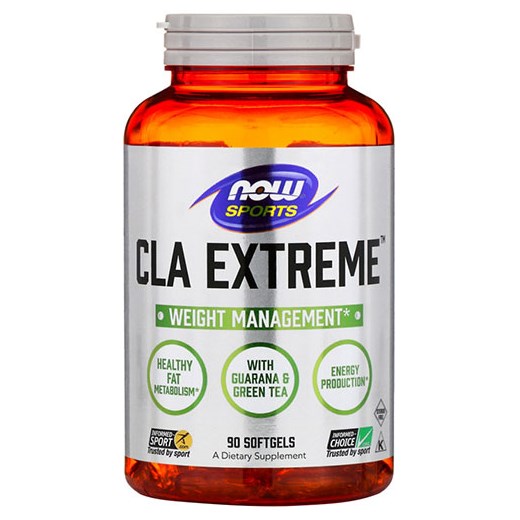NOW FOODS CLA EXTREME 750mg with GUARANA & GREEN TEA (90 ΜΑΛΑΚΕΣ ΚΑΨΟΥΛΕΣ)