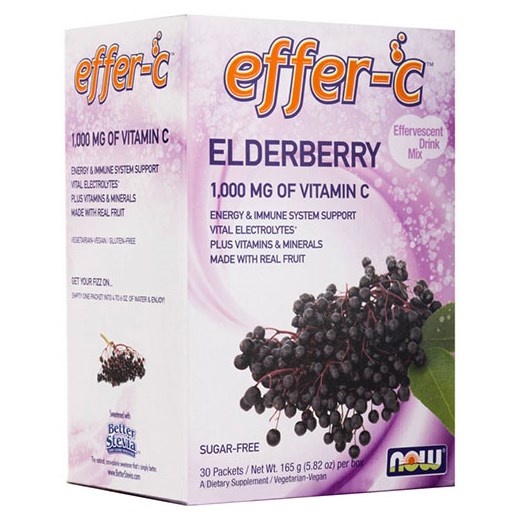 NOW FOODS EFFER-C ELDERBERRY - IODINE FREE (30 ΦΑΚΕΛΑΚΙΑ)