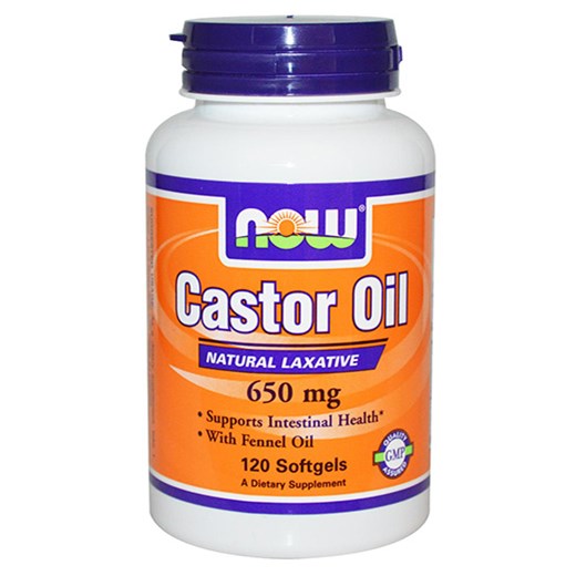 NOW FOODS CASTOR OIL with FENNEL OIL - ΚΑΣΤΟΡΕΛΑΙΟ 650mg (120 ΜΑΛΑΚΕΣ ΚΑΨΟΥΛΕΣ)
