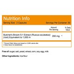 NOW FOODS BUTCHERS BROOM 500mg (100 ΚΑΨΟΥΛΕΣ)