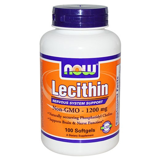 NOW FOODS LECITHIN 1200mg NON-GMO (100 ΜΑΛΑΚΕΣ ΚΑΨΟΥΛΕΣ)