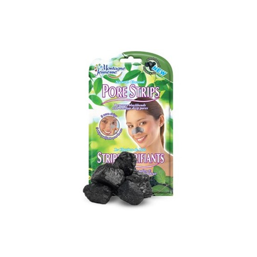 MONTAGNE JEUNESSE Nose Pore Strips Natural Charcoal - Επιθέματα μύτης για την απομάκρυνση μαύρων στιγμάτων