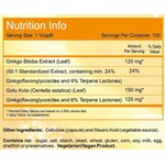 NOW FOODS GINKGO BILOBA 120mg (100 ΚΑΨΟΥΛΕΣ)
